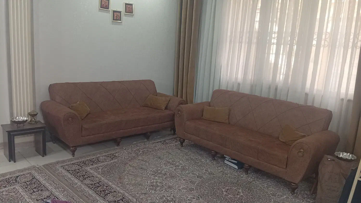 مبل استیل ۹نفره به همراه دوتا کاناپه راحتی|مبلمان خانگی و میز عسلی|کهریزک, |دیوار
