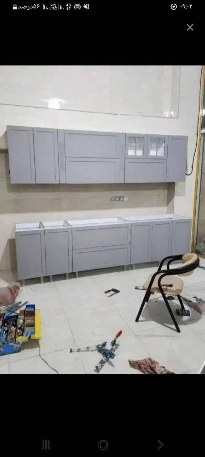 کابینت سجاد ) کف تراشید طوسی و سبز پسته ای جدید|مصالح و تجهیزات ساختمان|همدان, |دیوار