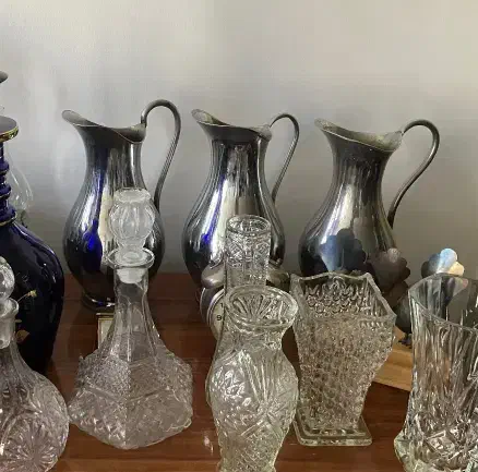 مجموعه ظروف آنتیک و قدیمی|کلکسیون اشیاء عتیقه|تهران, فردوسی|دیوار