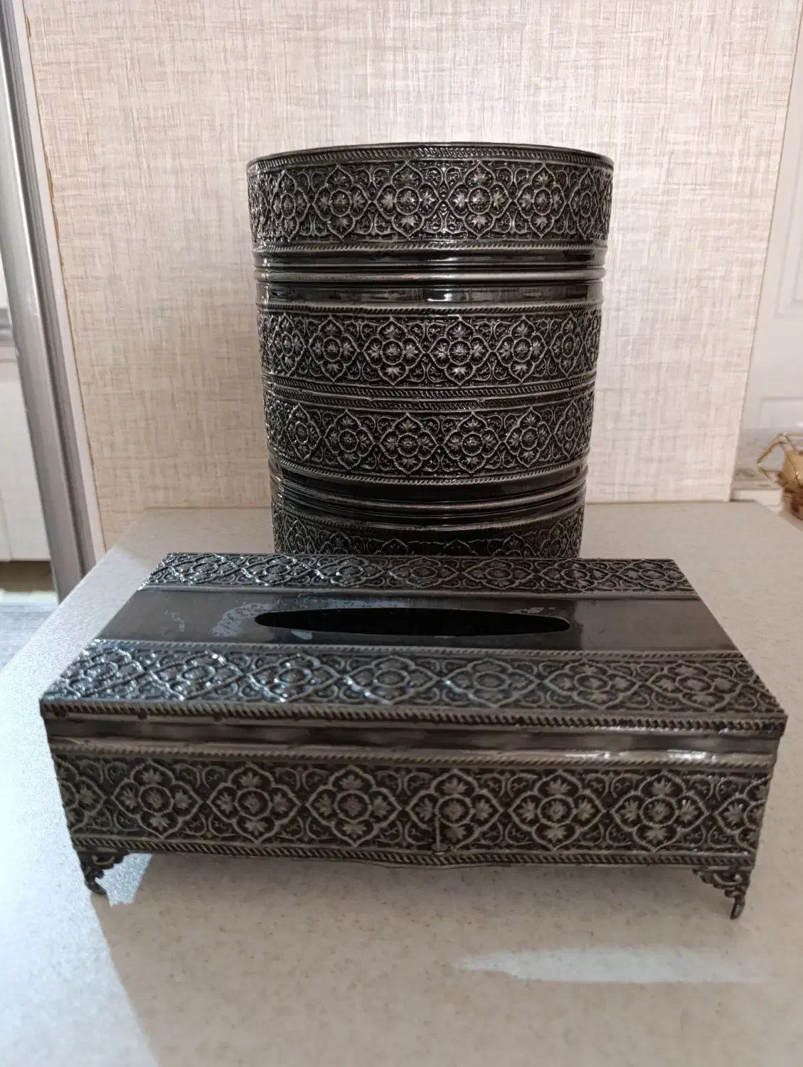 جا سطل و دستمال کاغذی|صنایع دستی و سایر لوازم تزئینی|هشتگرد, فاز ۷ مهستان|دیوار