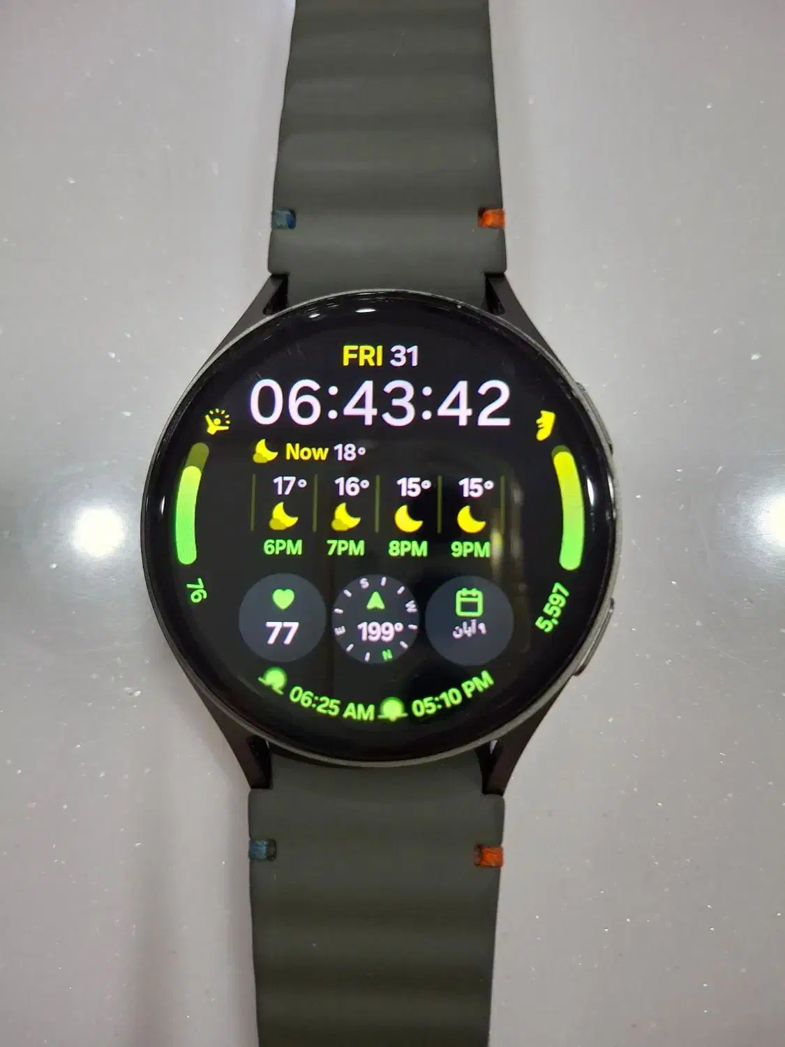 گلکسی واچ 7 سامسونگ سبز آک Galaxy watch 7 Size 44|ساعت|تهران, سیمای ایران|دیوار