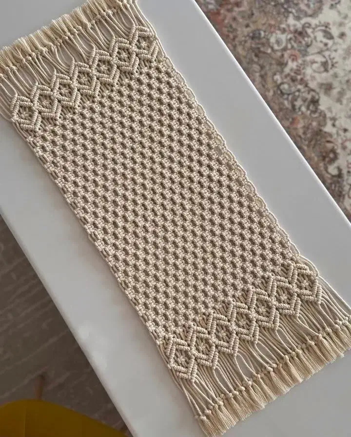 رانر مکرومه|پرده، رانر، رومیزی|شیراز, باغ تخت|دیوار