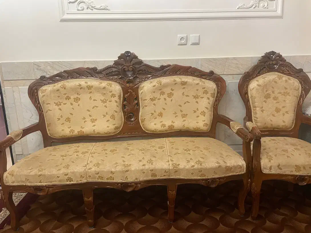 مبل استیل ۹ نفره|مبلمان خانگی و میز عسلی|لنجان, |دیوار