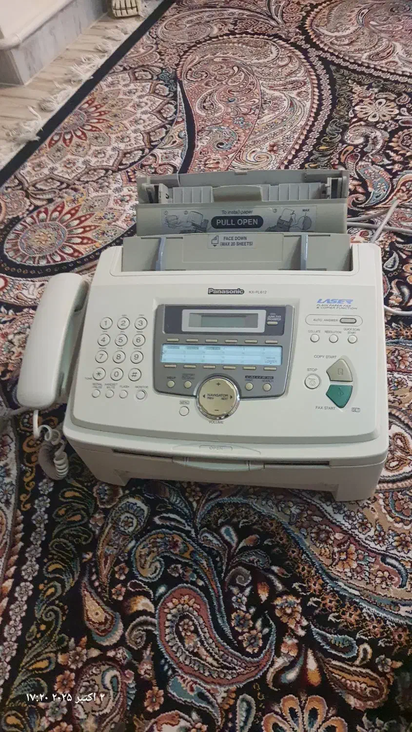 دستگاه دو کاره فکس و کپی پاناسونیک اصل|پرینتر، اسکنر، کپی، فکس|کرج, مصباح|دیوار