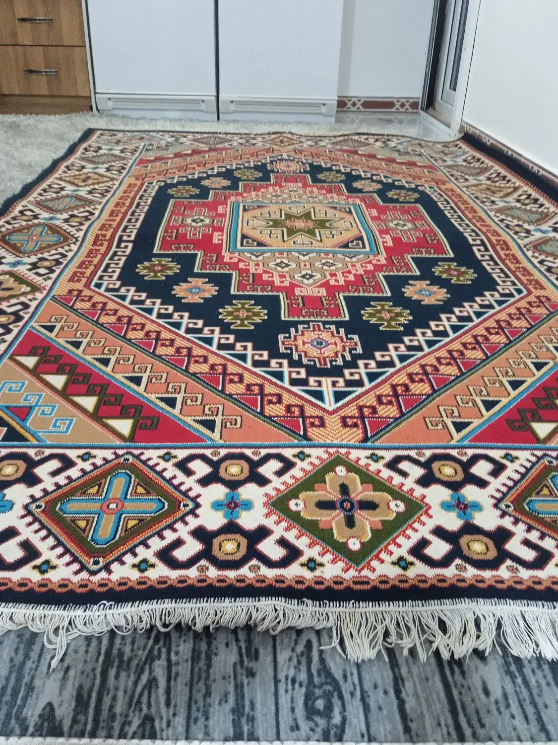 گلیم فرش ۶متری|گلیم، جاجیم، گبه|سلمان‌شهر, |دیوار