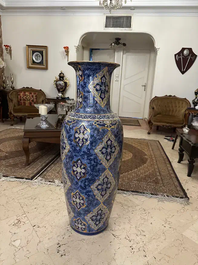 گلدان انتیک بزرگ طلاکوب|کلکسیون اشیاء عتیقه|تهران, تهرانپارس شرقی|دیوار