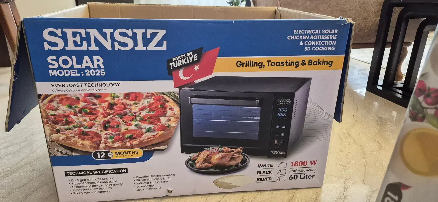 آون تستر برند sensiz  لیتر ۶۰ لمسی|اجاق گاز و لوازم برقی پخت‌وپز|کرج, شهرک بنفشه|دیوار