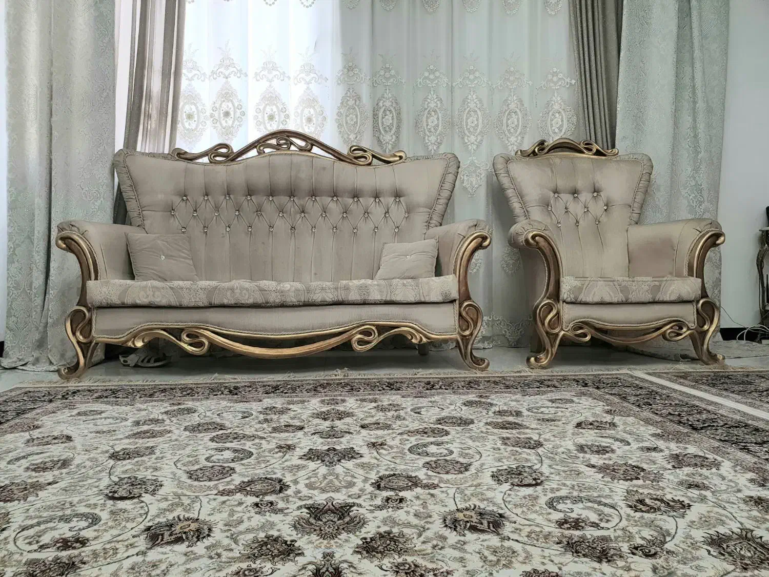 مبل ۷ نفره،دست دوم،مناسب برای خانه و باغ و ویلا|مبلمان خانگی و میز عسلی|اسلام‌شهر, شهرک سالور|دیوار