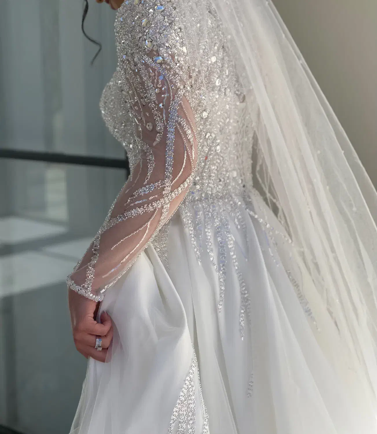 لباس عروس کامل جواهر دوزی شده|لباس|کرج, گوهردشت|دیوار