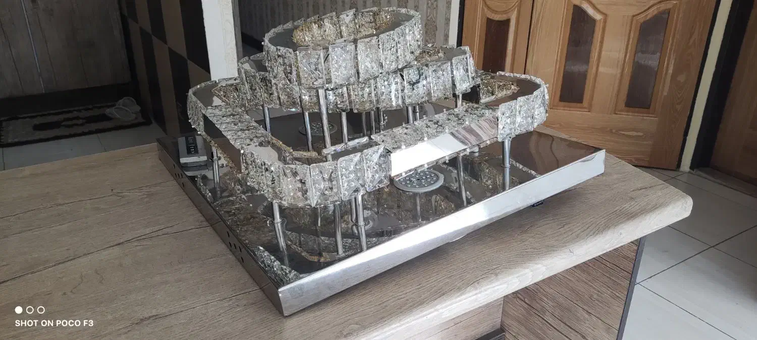 لوستر سقفی مربعی 50 در 50|لوستر و چراغ آویز|اصفهان, شمس آباد|دیوار