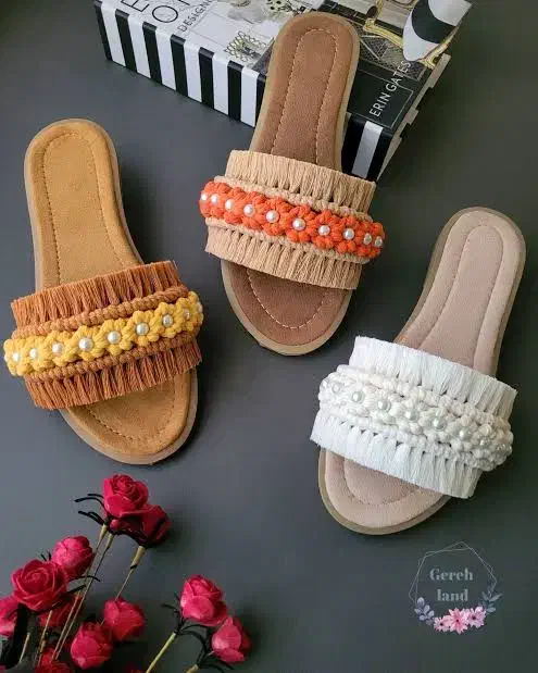 صندل مکرومه|کیف، کفش، کمربند|سنندج, |دیوار