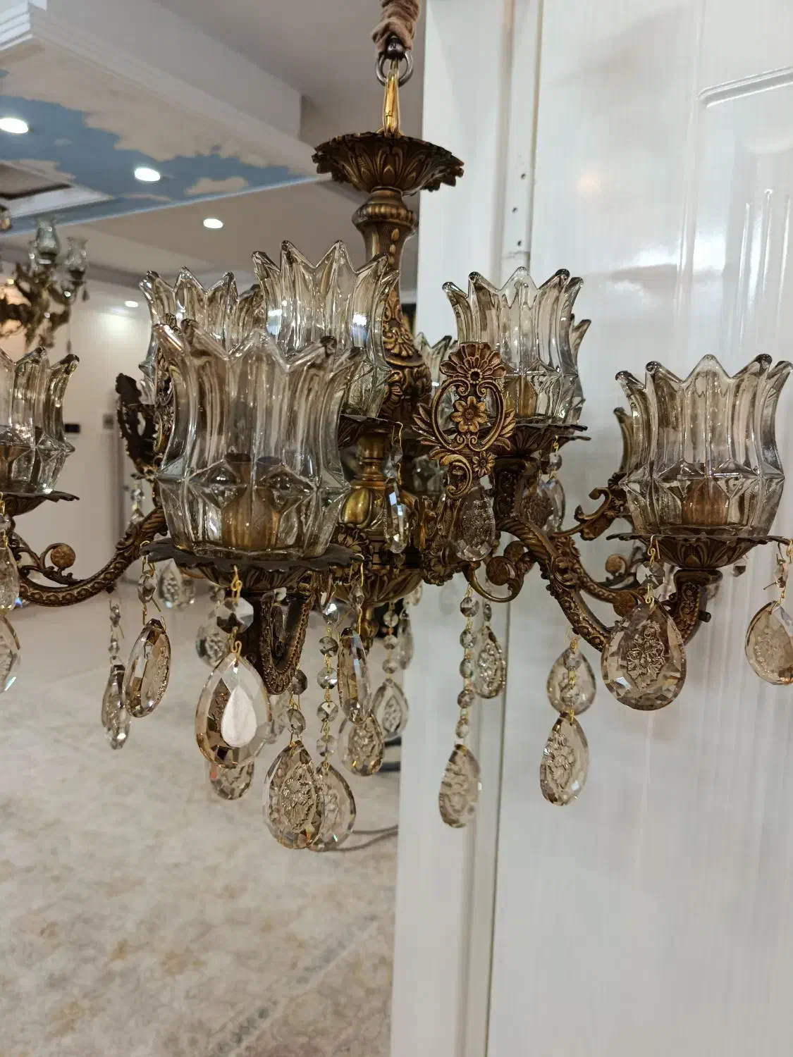 لوستر برنج|لوستر و چراغ آویز|تهران, مینابی|دیوار