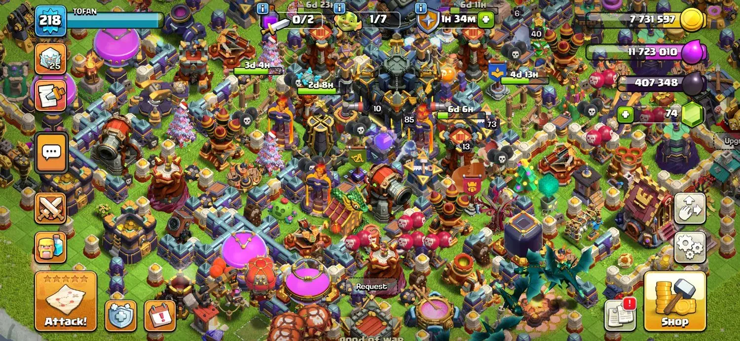 فروش اکانت کلش آف کلنز تان ۱۷|کنسول، بازی ویدئویی و آنلاین|شاهین‌شهر, بوستان حافظ|دیوار