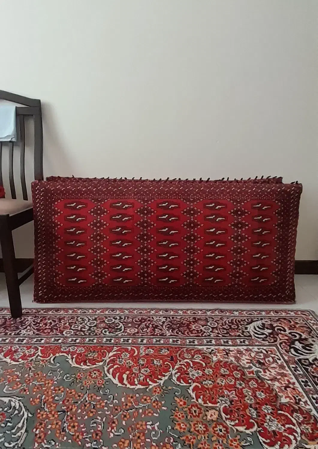 پشتی دستباف و ریز بافت ترکمن سایز بزرگ|پشتی|کرج, ساماندهی|دیوار