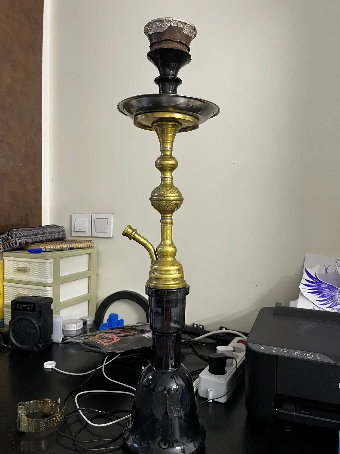 قلیان قلیون برنجی|صنایع دستی و سایر لوازم تزئینی|تهران, خاک سفید|دیوار