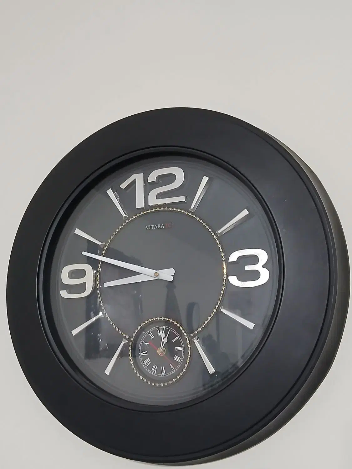 ساعت دیواری دوموتوره  اسپرت مشکی|ساعت دیواری و تزئینی|مشکین‌دشت, |دیوار