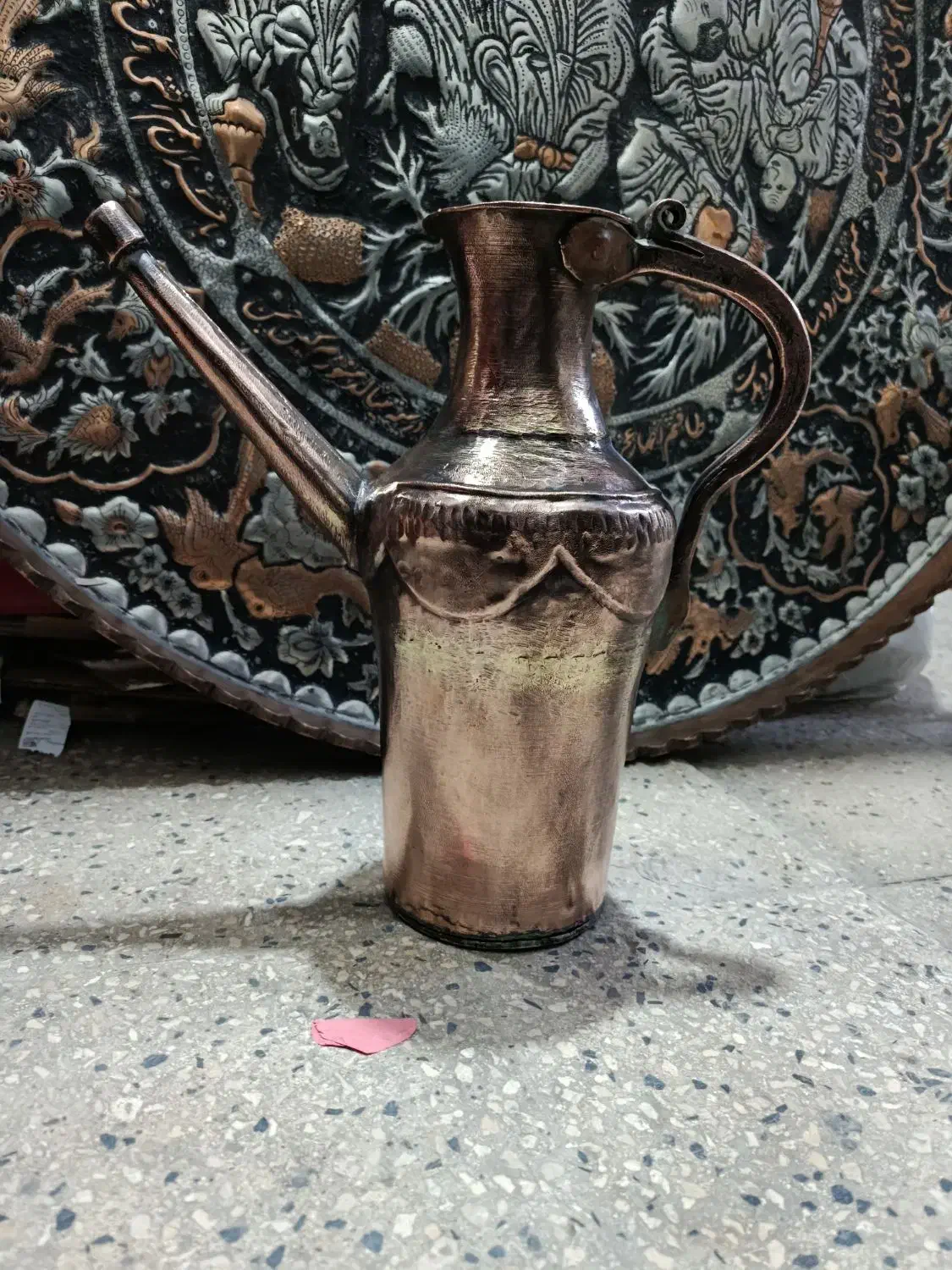 آفتابه مسی قاجاری|کلکسیون اشیاء عتیقه|خرمدره, |دیوار