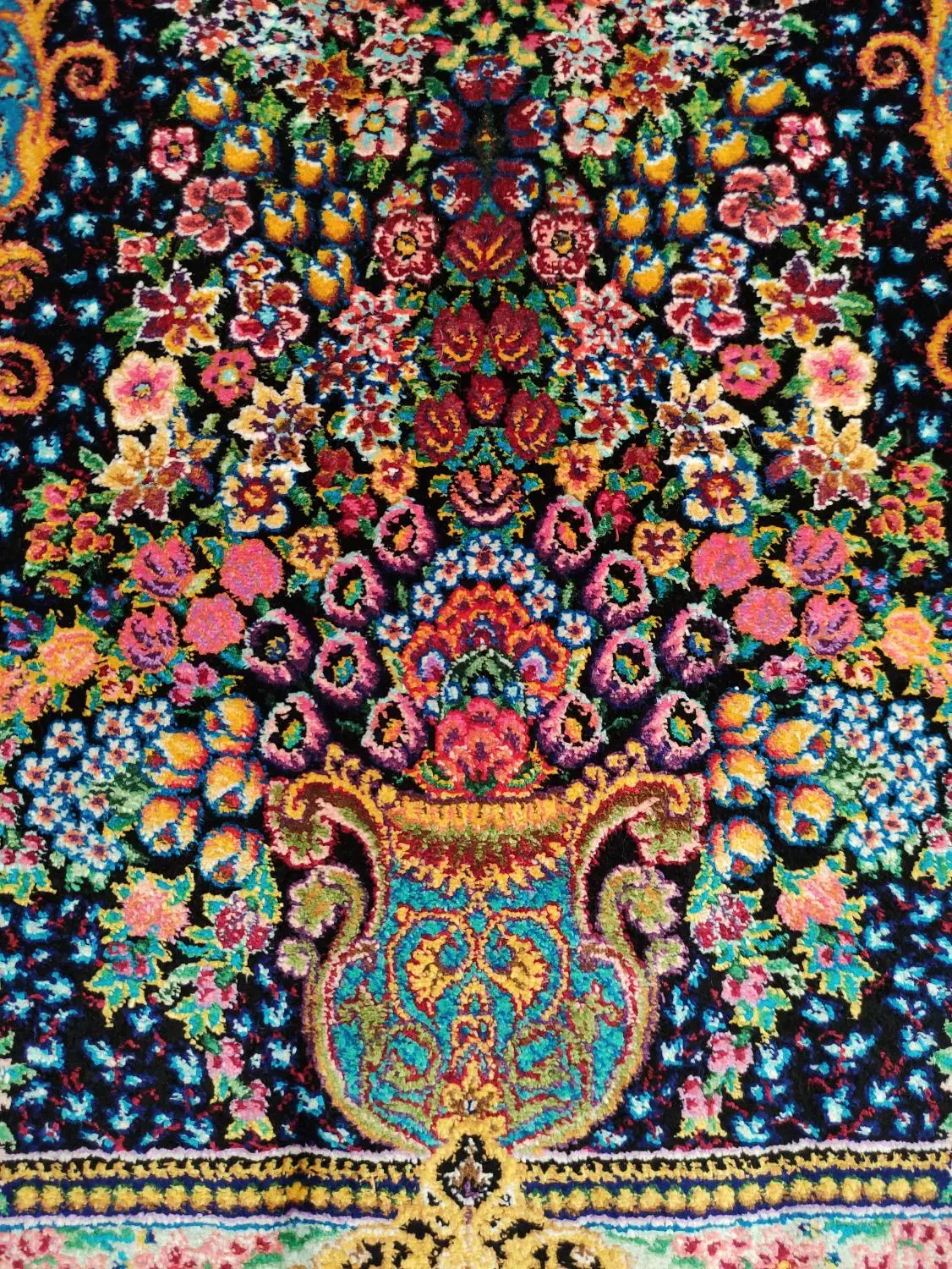 فرش دستبافت تمام ابریشم|فرش|چهاردانگه (تهران), |دیوار