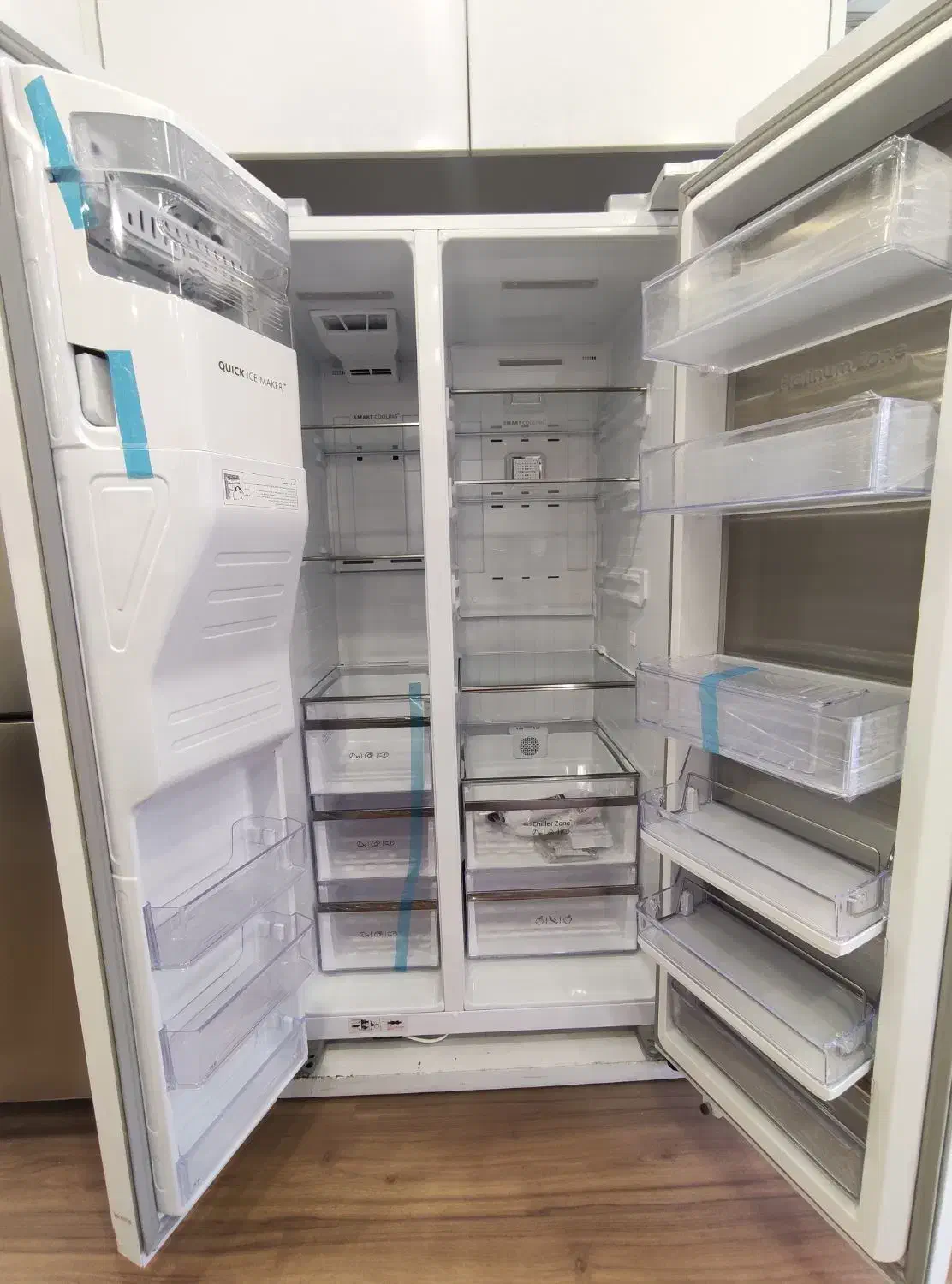 جهیزیه ساید بای ساید ویترینی با جاروبرقی رایگان|یخچال و فریزر|بروجرد, |دیوار