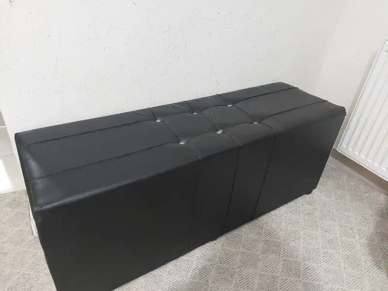 پاف۳ نفره چرمی لمسه دار|صندلی و نیمکت|محمدیه-قزوین, |دیوار