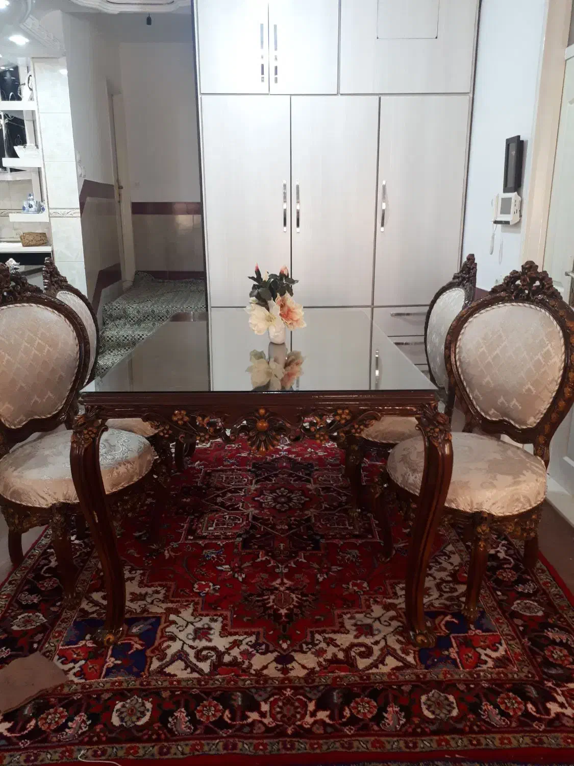 میز نهار خوری   تمام راش   نو|میز و صندلی غذاخوری|بناب, |دیوار