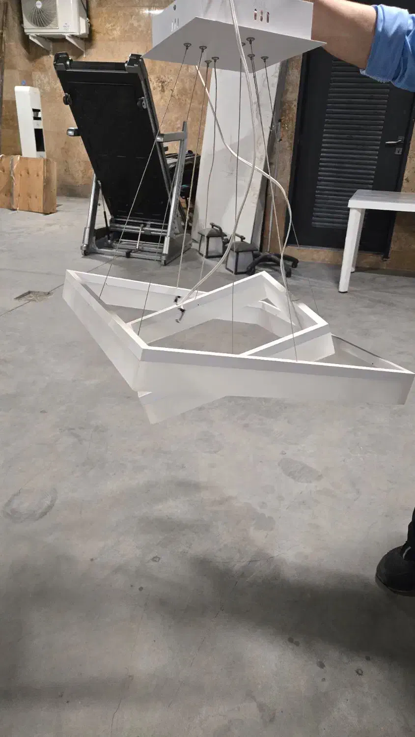 لوستر مربعی مدرن|لوستر و چراغ آویز|گرگان, |دیوار