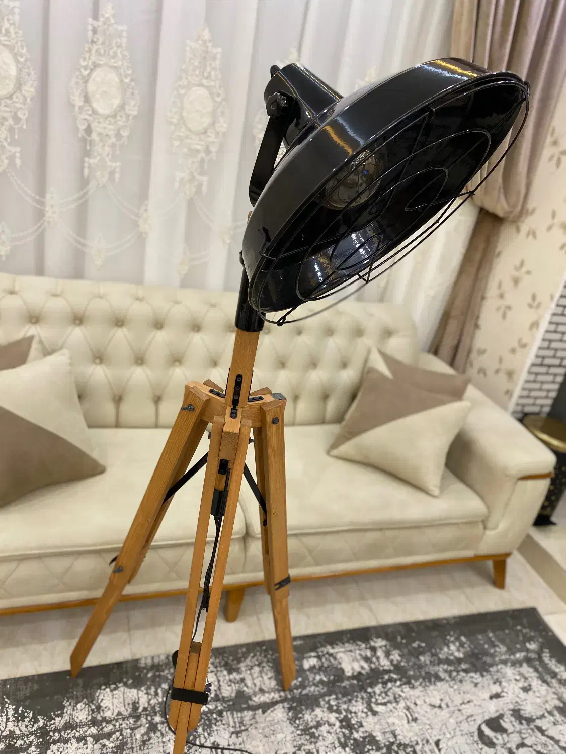 آباژور مدرن تلسکوپی برند چوبی نو|چراغ خواب و آباژور|محمدیه-قزوین, |دیوار