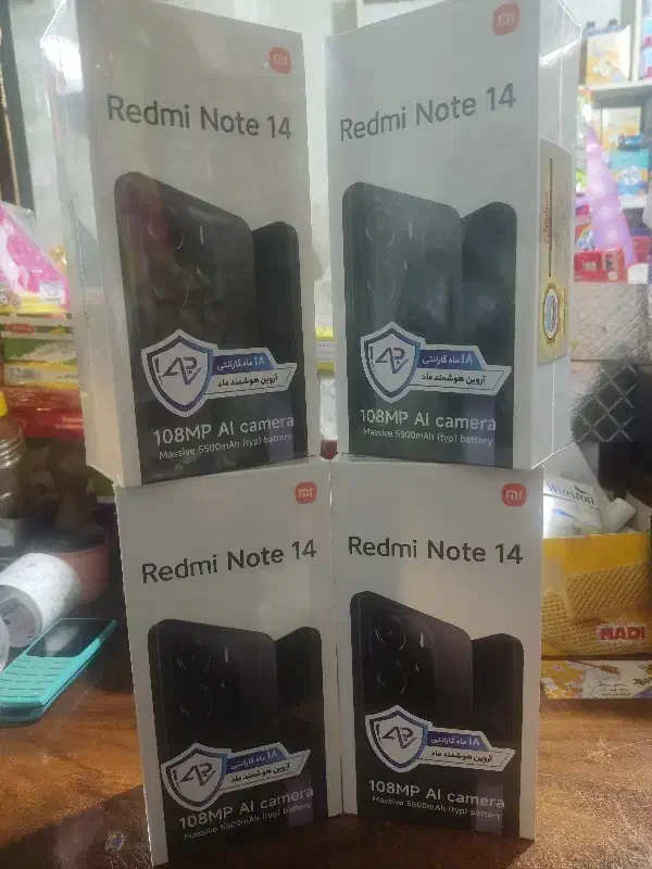 4عدد گوشی نوت 14 شیامی پلمپ|موبایل|چوبر, |دیوار