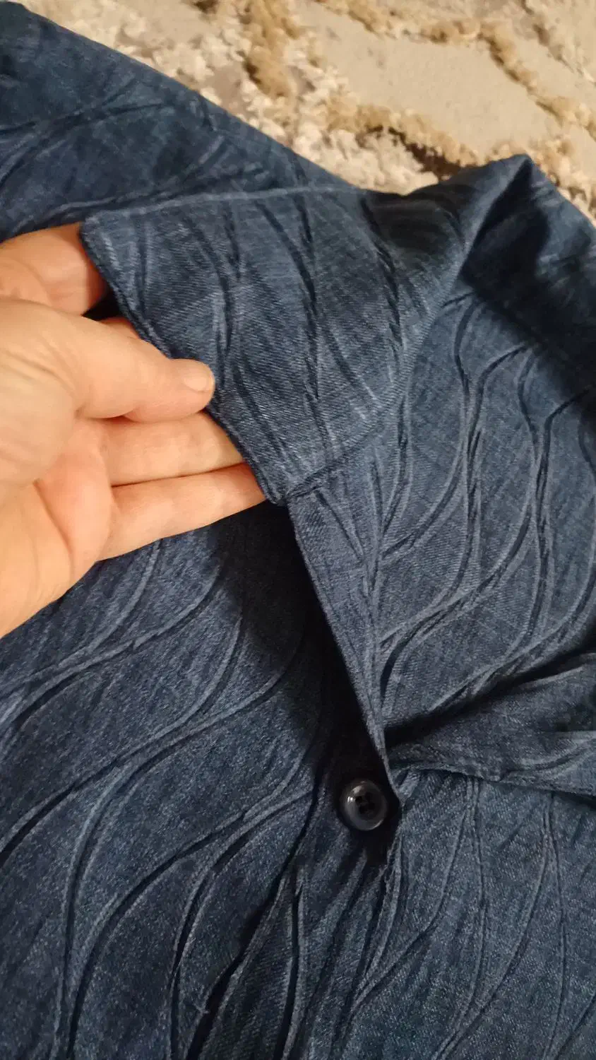 شومیز سورمه ای طرحدار نو سایز بزرگ(۴۸)|لباس|ری, دولت‌آباد|دیوار