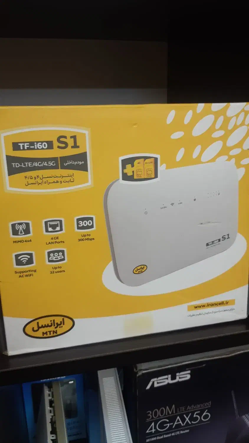 مودم TF-i60 S1انلاک شده با سیم کارت دیتا ۴۰ گیک|مودم و تجهیزات شبکه|تهران, یافت‌آباد|دیوار