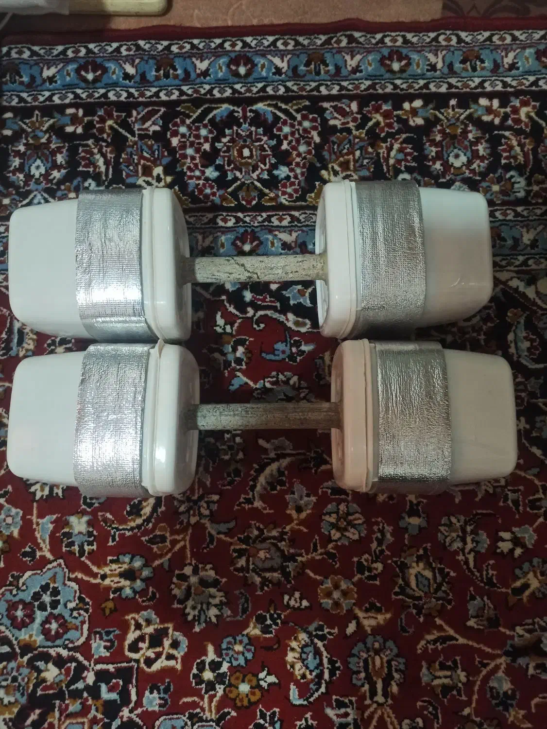 دمبل سیمانی جفت با هم 40 کیلو گرم|تجهیزات ورزشی|قم, نیروگاه|دیوار