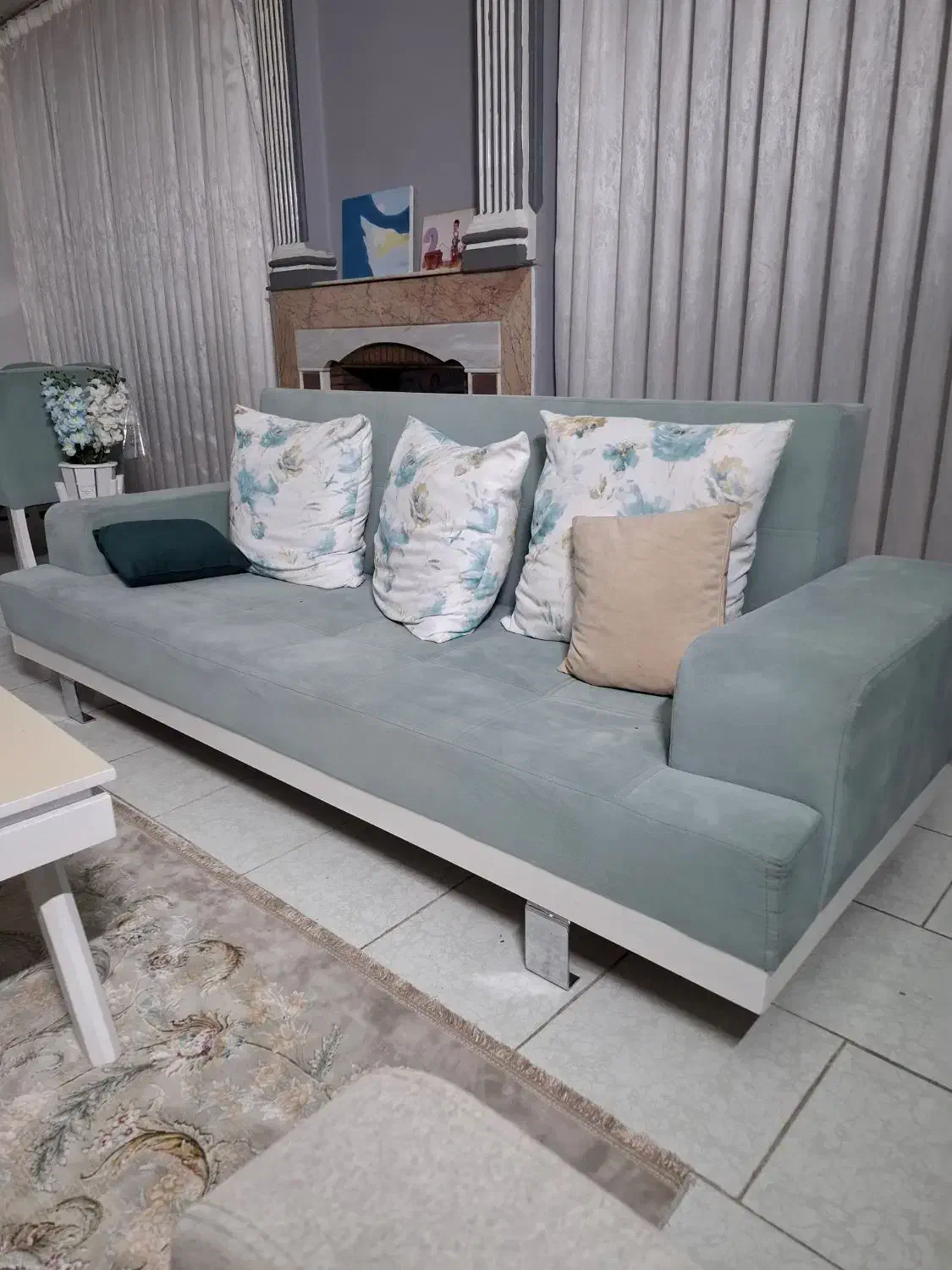 نیم ست با ناهارخوری 6 نفره مبل ال کنسول میز تی وی|مبلمان خانگی و میز عسلی|اراک, |دیوار