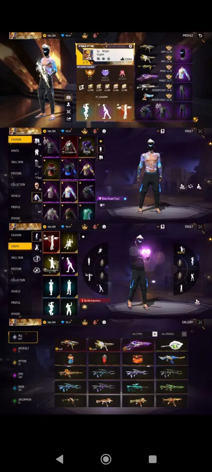 اکانت فول فری فایر|کنسول، بازی ویدئویی و آنلاین|پاریز, |دیوار