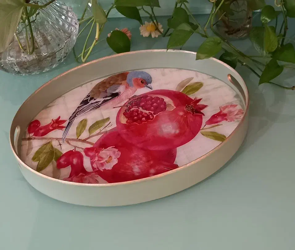 سینی چوبی یلدایی|صنایع دستی و سایر لوازم تزئینی|تهران, اختیاریه|دیوار