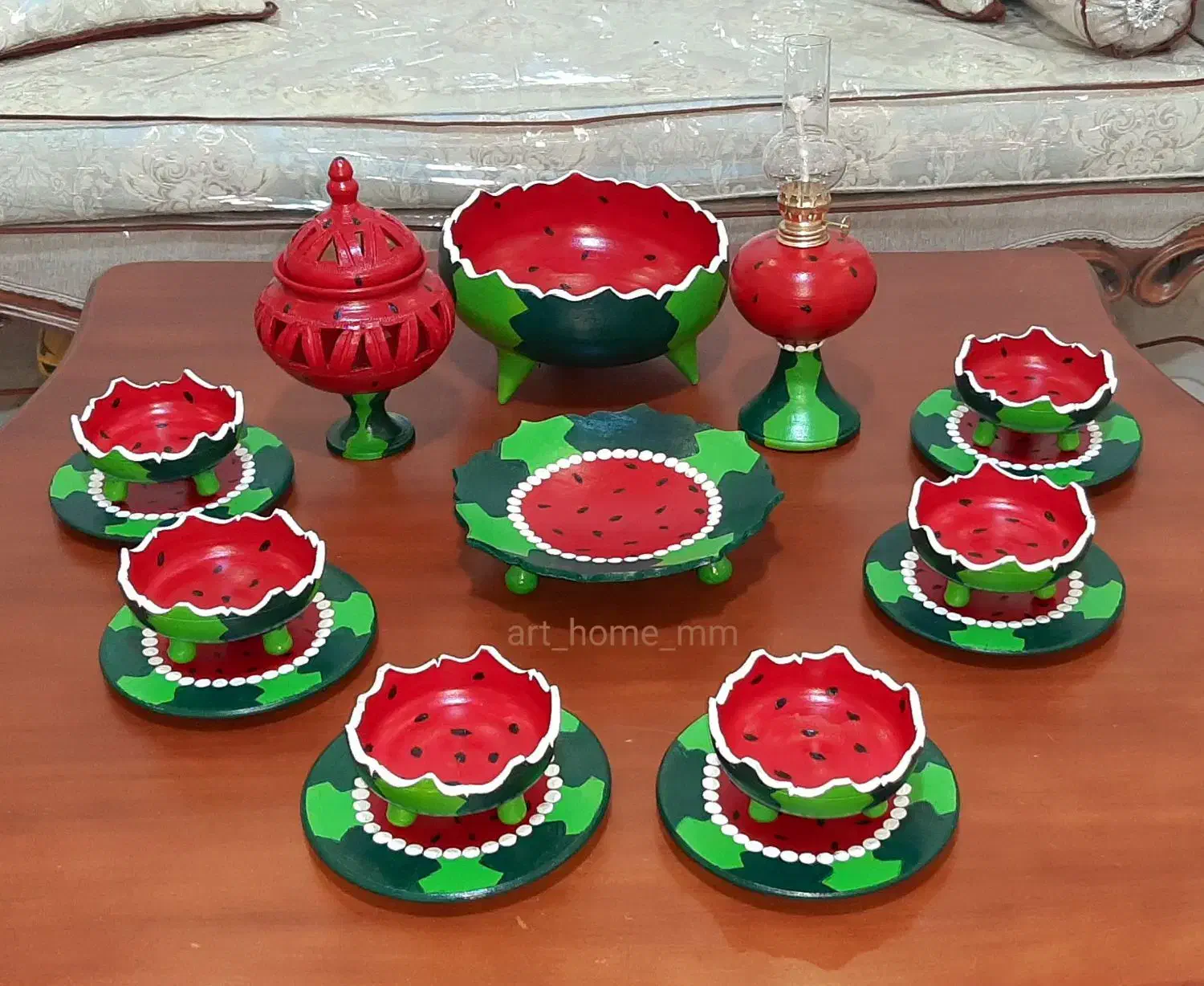 ست ظروف یلدا/شب چله/یلدایی عروس/ظرف/سفارشی|ظروف سرو و پذیرایی|نسیم‌شهر, |دیوار