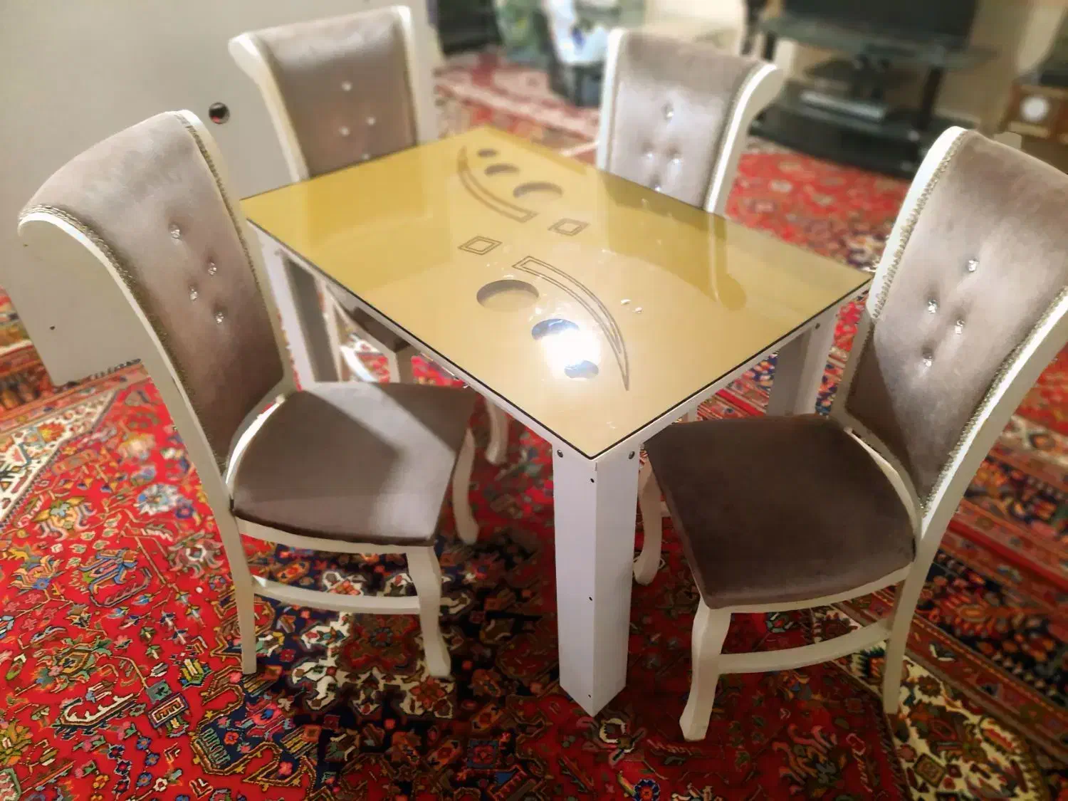 میز ناهار خوری/غذا خوری/۴نفره/شیک ومدرن|میز و صندلی غذاخوری|میاندوآب, |دیوار