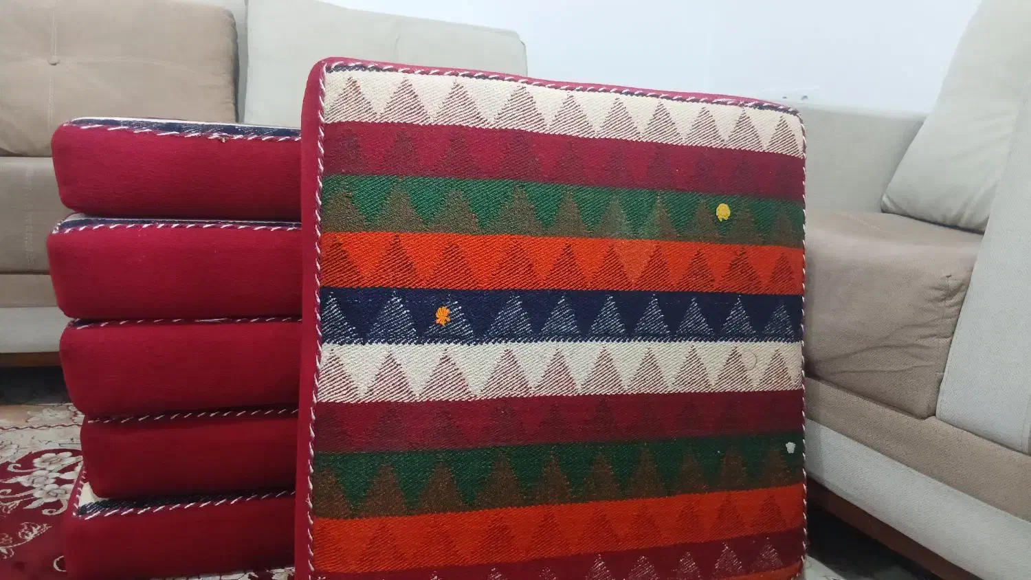 پشتی جاجیم دست باف|گلیم، جاجیم، گبه|شیراز, شهرک قمشه|دیوار