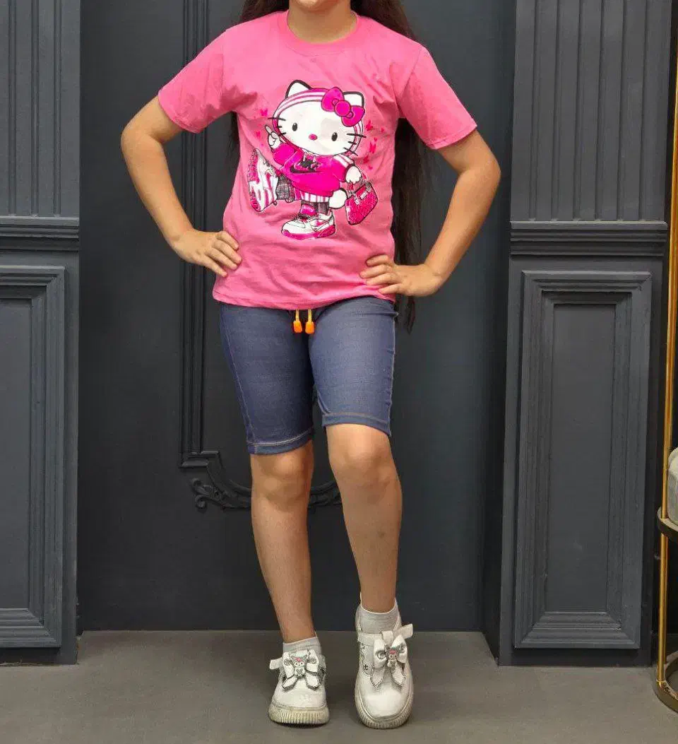 ست سوپر پنبه بچگانه شلوارک جین چاپ کارتونی|کفش و لباس بچه|اسلام‌شهر, شهرک قائمیه|دیوار