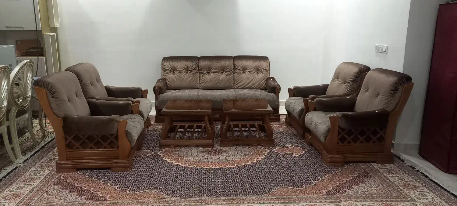 مبل راحتی تمام چوب|مبلمان خانگی و میز عسلی|چمستان, |دیوار