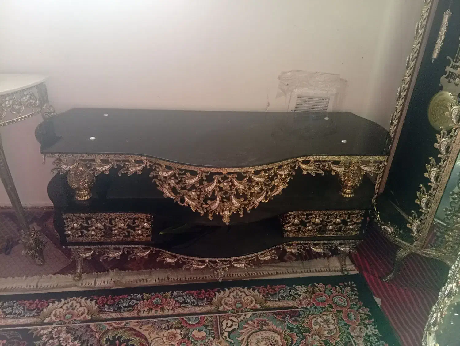 بوفه میز تلویزیون آینه شمعدان ساعت قدی|بوفه، ویترین، کنسول|قزوین, |دیوار