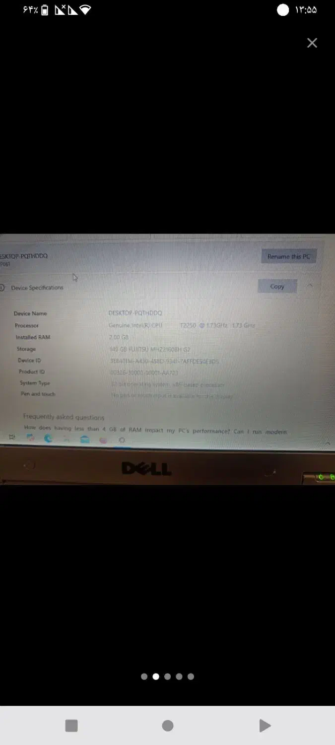 لپ تاپ دل|رایانه همراه|مشهد, حسینآباد|دیوار