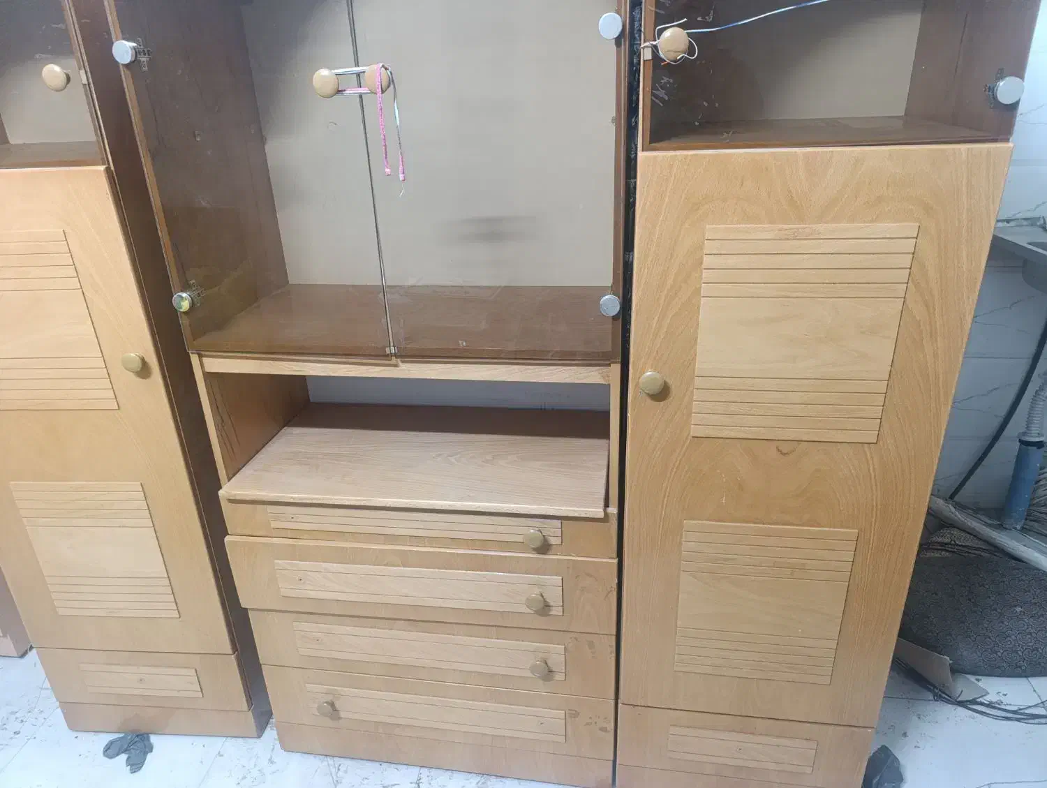 ست کمد شیشه ای|جاکفشی، کمد، دراور|جهرم, |دیوار