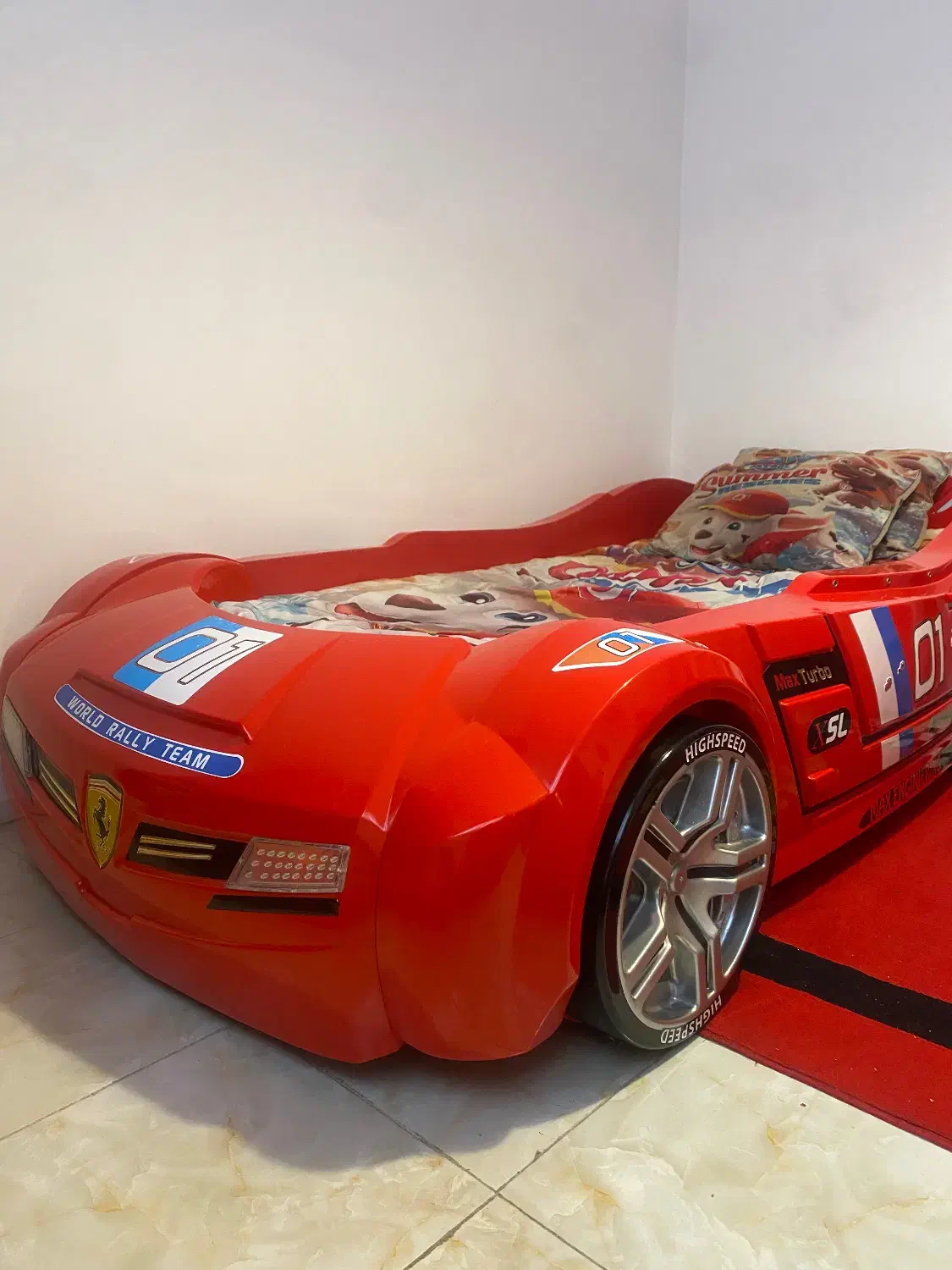 تخت کودک و نوجوان ماشینی مدل فراری|تخت و سرویس خواب|تهران, شهرک آپادانا|دیوار