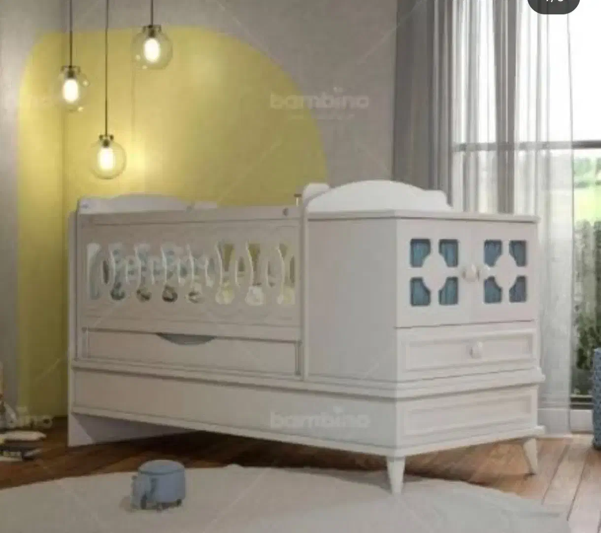 سرویس چوب  کامل نوزاد و نوجوان بامبینو|تخت و سرویس خواب|تویسرکان, |دیوار