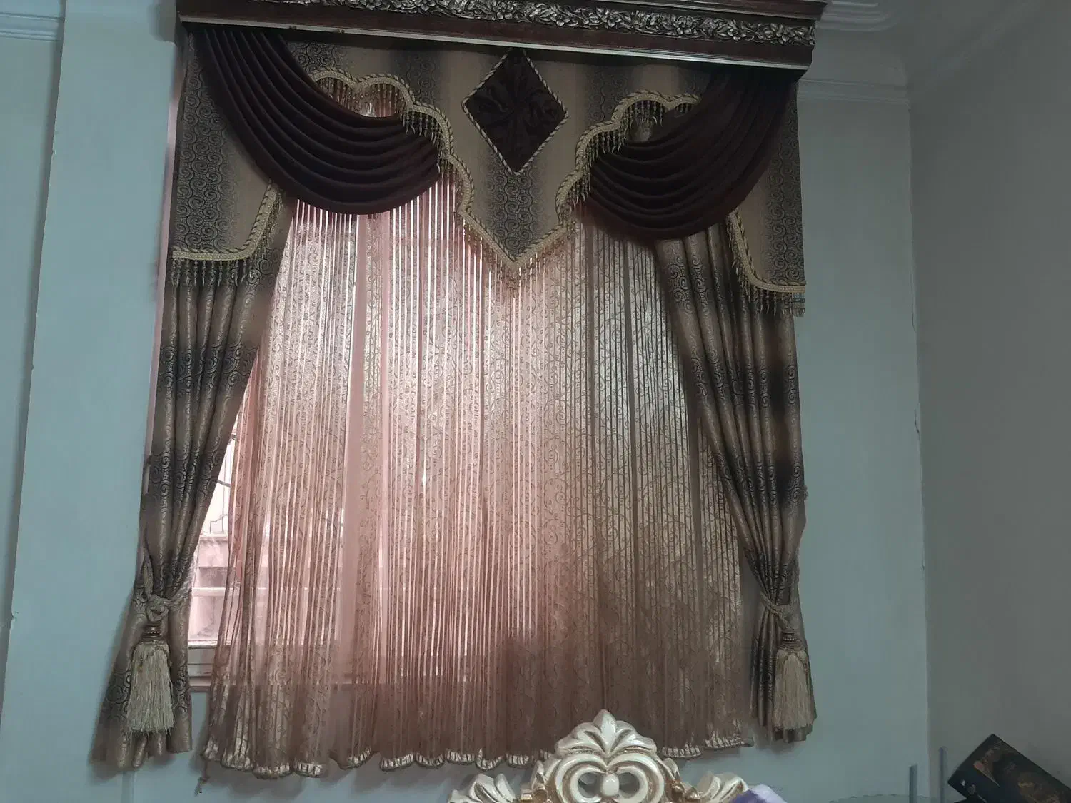 پرده دو جفت|پرده، رانر، رومیزی|ساوه, |دیوار