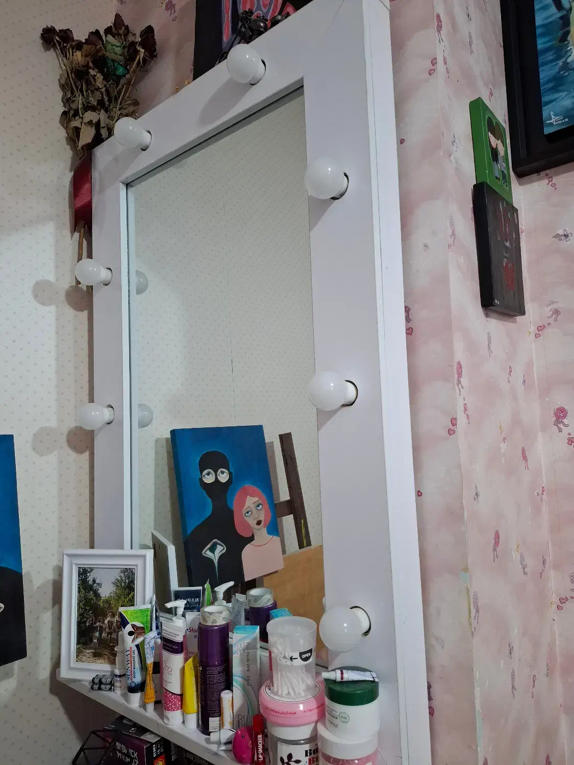 آینه چراغ دار|آینه|شیراز, شهرک آرین|دیوار