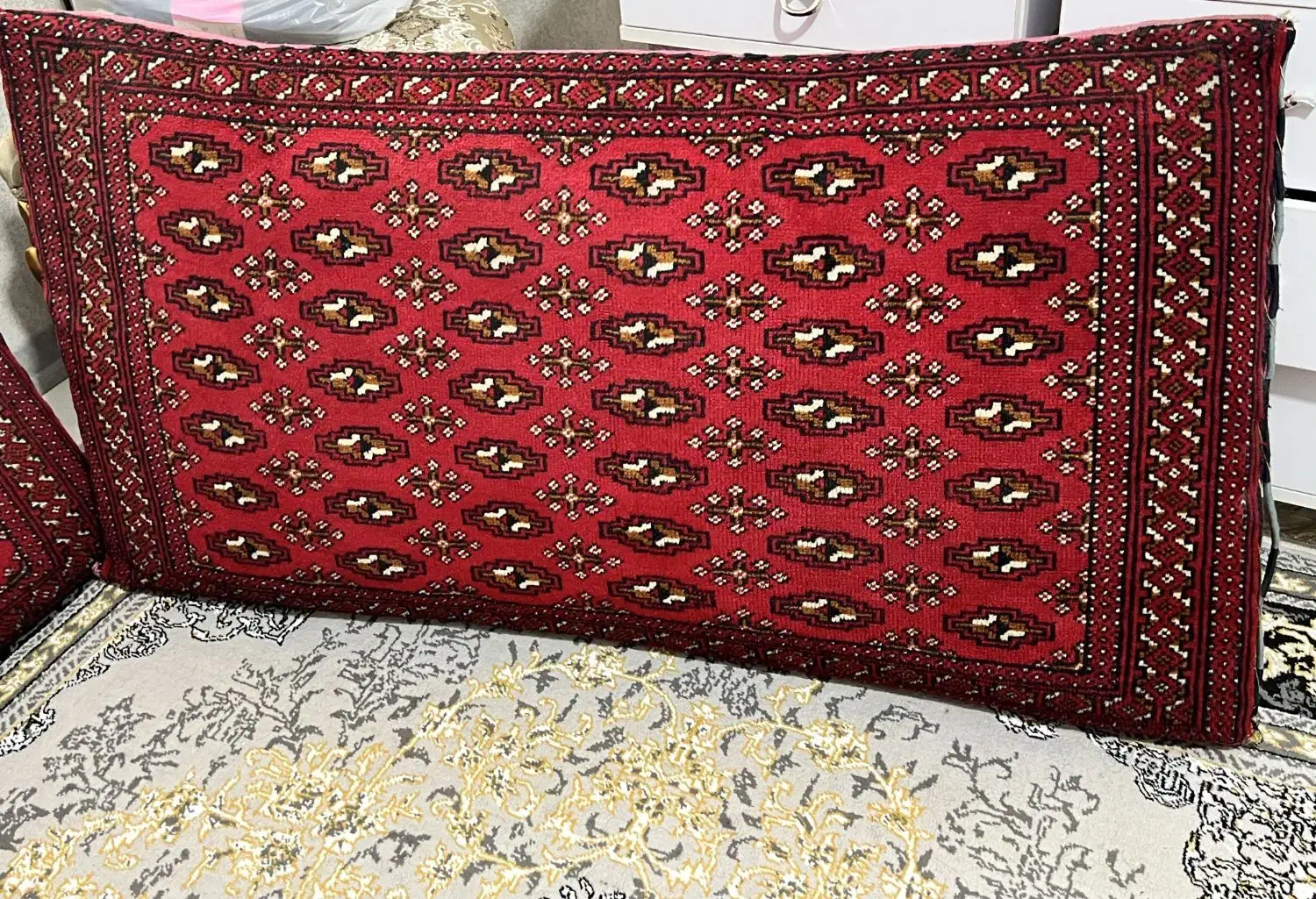 یک جفت پشتی دست بافت|پشتی|پاکدشت, پاکدشت (مامازند)|دیوار