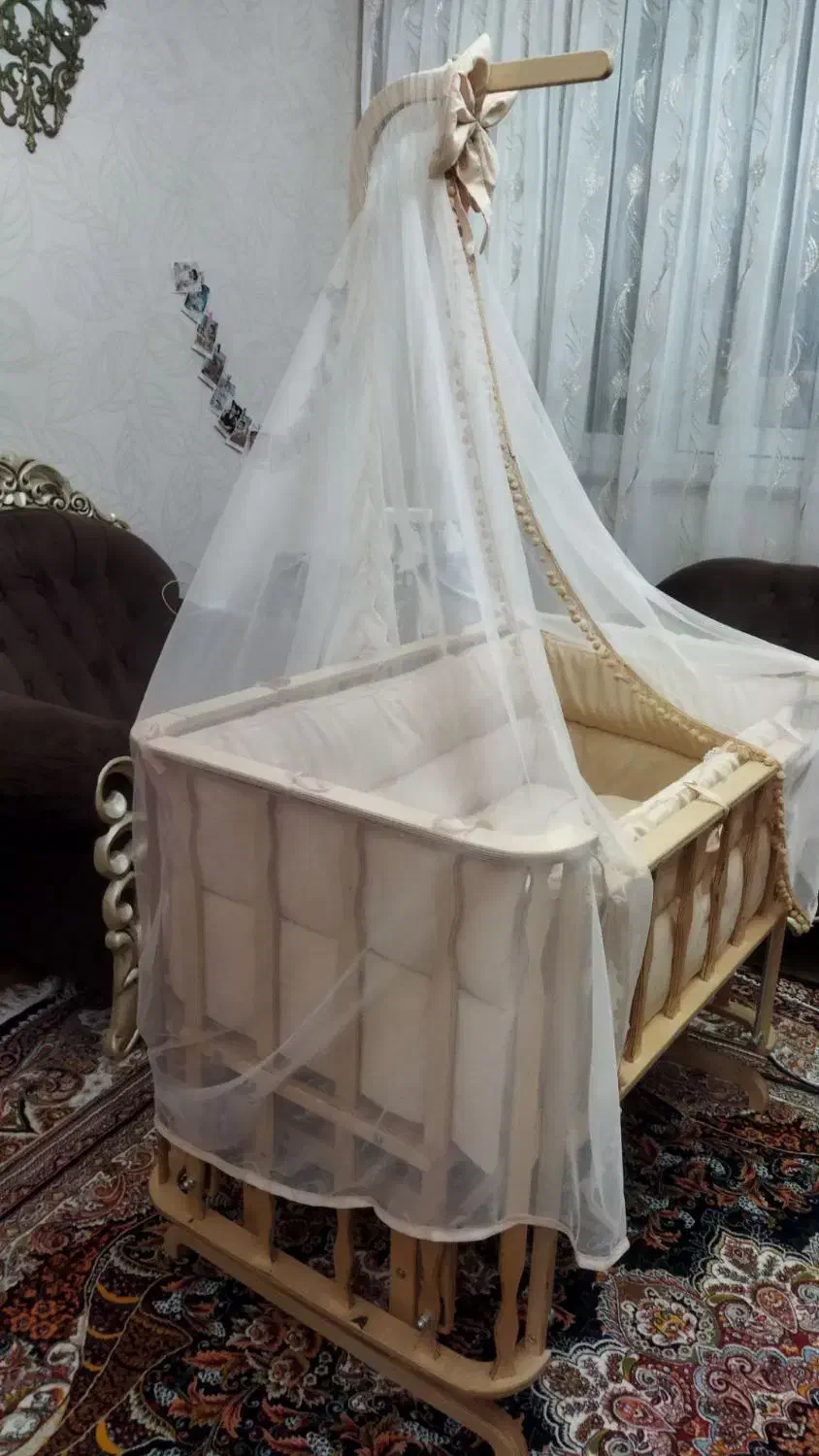 گهواره کنار تخت مادر مدل آنجل|تخت و صندلی بچه|اردبیل, |دیوار