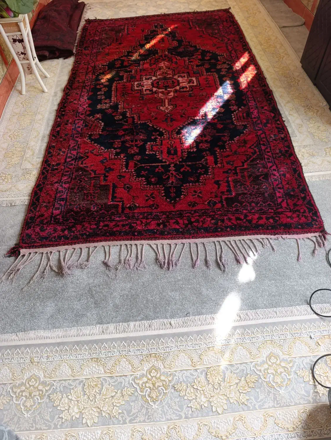 قالی محلی زیبا|فرش|دره شهر, |دیوار