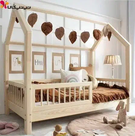 تخت چوبی نوزاد|تخت و صندلی بچه|آباده, |دیوار